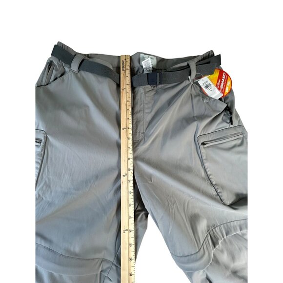NEW LL Bean Tropicwear Pants Gray Womens XL Zip Leg Convertible Pants to Shorts - Picture 9 of 16